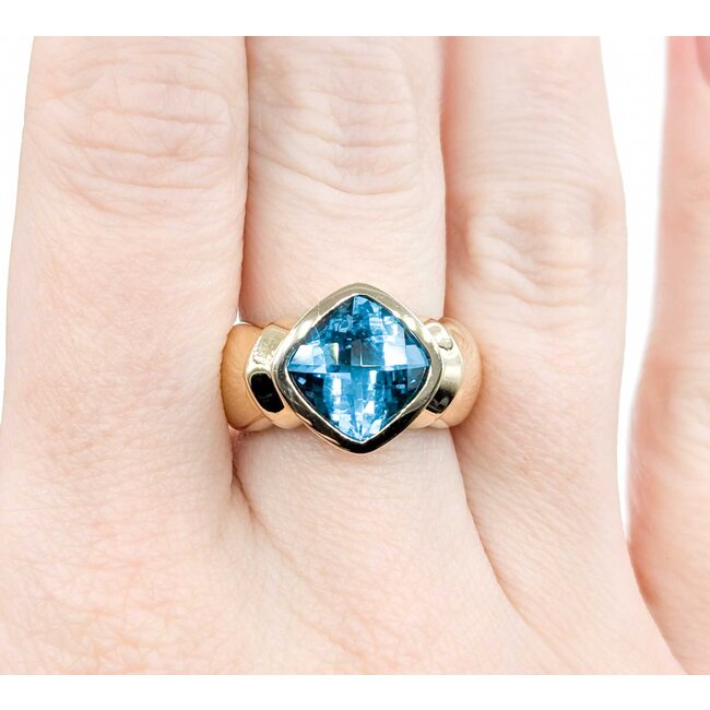 Ring Bezel Set 5.36ct Topaz 14ky 224120185