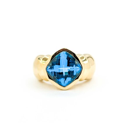 Ring Bezel Set 5.36ct Topaz 14ky 224120185