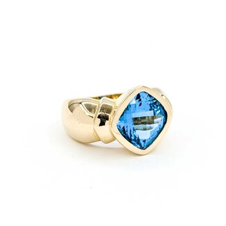 Ring Bezel Set 5.36ct Topaz 14ky 224120185