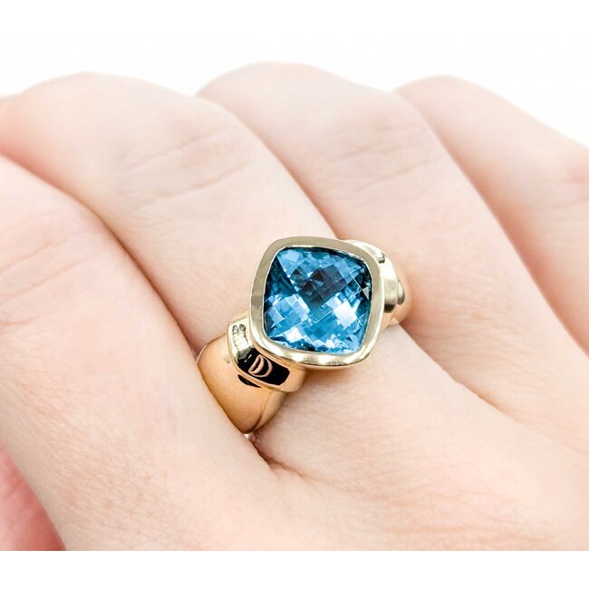 Ring Bezel Set 5.36ct Topaz 14ky 224120185