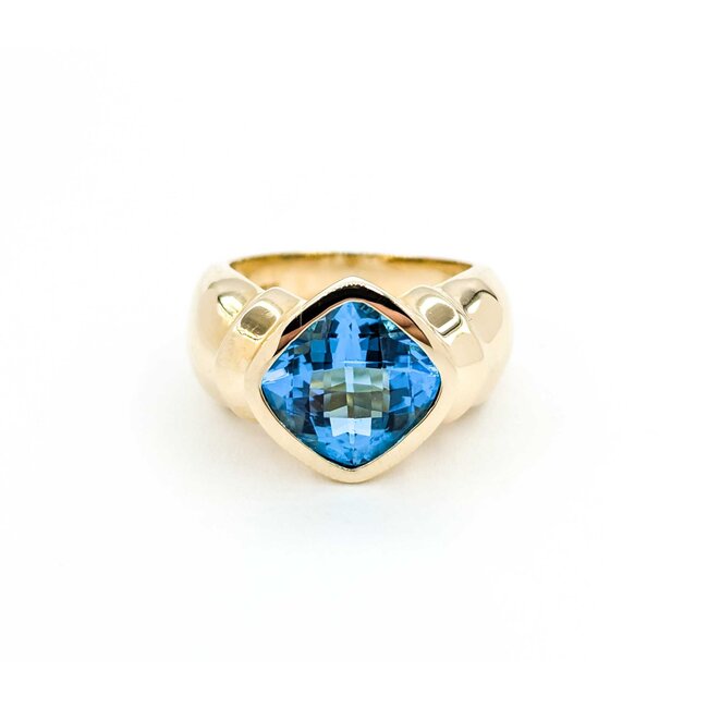 Ring Bezel Set 5.36ct Topaz 14ky 224120185