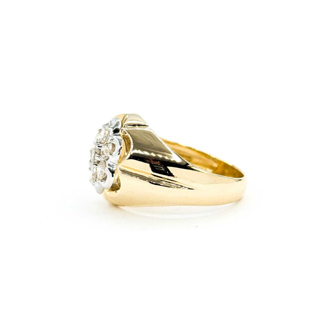Ring 7 Stone .70ctw Round Diamonds 14ky sz10 224120004