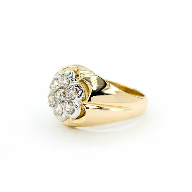 Ring 7 Stone .70ctw Round Diamonds 14ky sz10 224120004