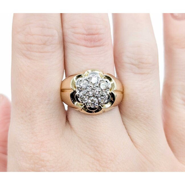 Ring 7 Stone .70ctw Round Diamonds 14ky sz10 224120004