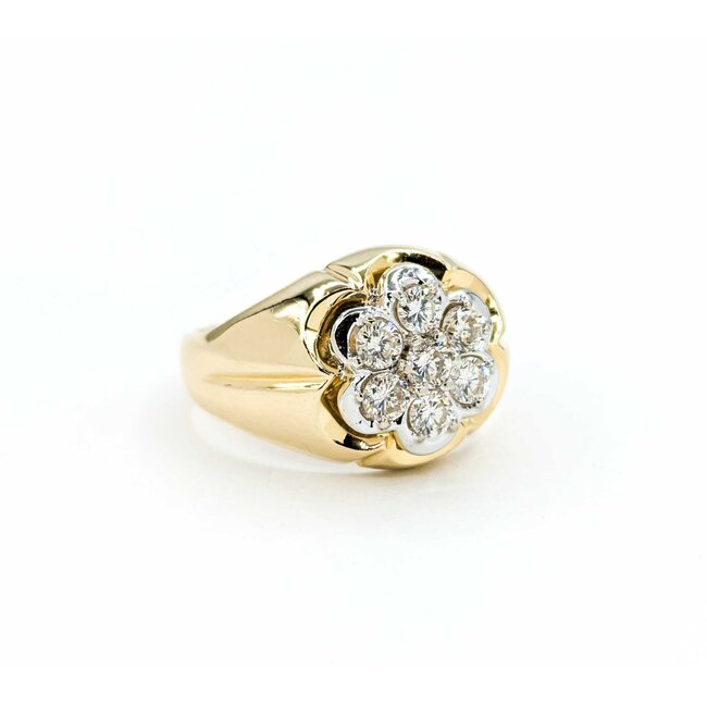 Ring 7 Stone .70ctw Round Diamonds 14ky sz10 224120004