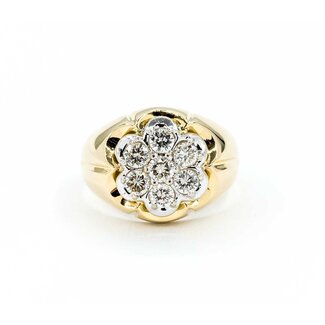 Ring 7 Stone .70ctw Round Diamonds 14ky sz10 224120004