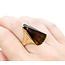 Ring Hand Florentine 15.5x12.5 Smokey Quartz 14ky sz7 224120181
