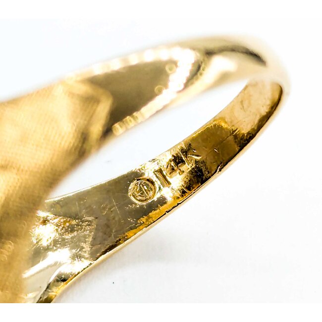 Ring Hand Florentine 15.5x12.5 Smokey Quartz 14ky sz7 224120181