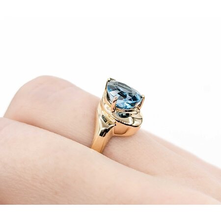 Ring Solitaire 2.35ct Pear Topaz 14ky sz6 224110208