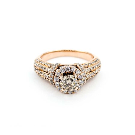 Ring Engagement 1.60ctw Round Diamonds 14kr sz8 124060305