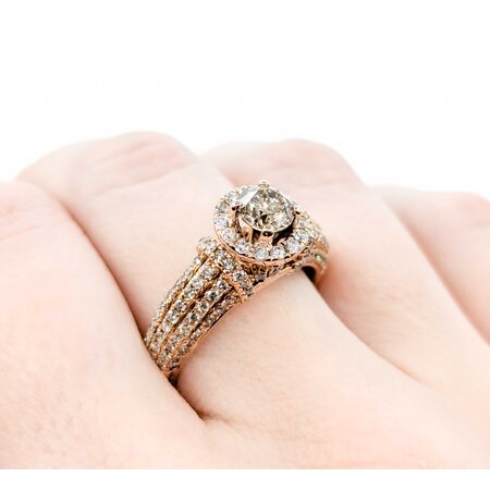 Ring Engagement 1.60ctw Round Diamonds 14kr sz8 124060305