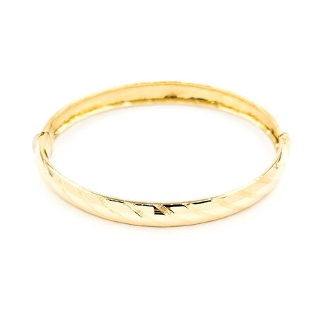 Bracelet 18ky Hinged Bangle 7" 8mm 224123502