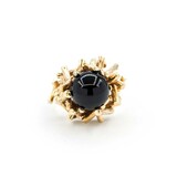 Ring Textured Pins 10mm Onyx 14ky 224120186