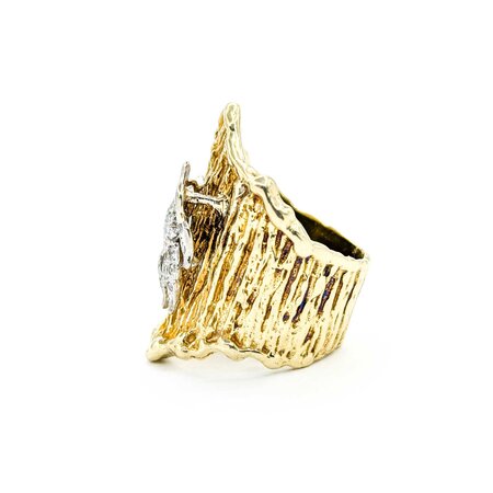 Ring Butterfly .30ctw Single Cut Diamonds 14ky 224110015