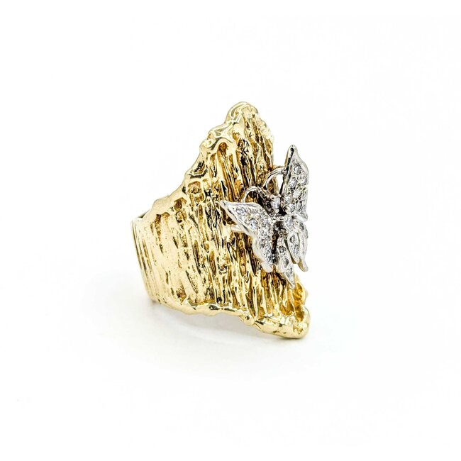 Ring Butterfly .30ctw Single Cut Diamonds 14ky 224110015