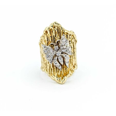 Ring Butterfly .30ctw Single Cut Diamonds 14ky 224110015