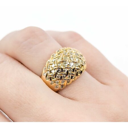 Ring 1.00ctw Round Dimonds Cross Hatched 18ky sz5.75 224120002