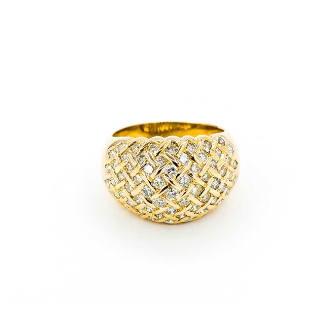 Ring 1.00ctw Round Dimonds Cross Hatched 18ky sz5.75 224120002