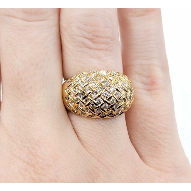 Ring 1.00ctw Round Dimonds Cross Hatched 18ky sz5.75 224120002