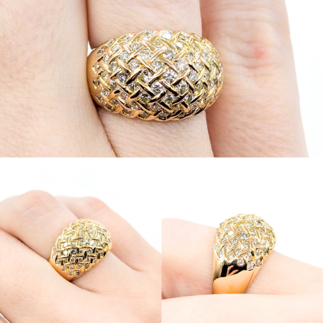 Ring 1.00ctw Round Dimonds Cross Hatched 18ky sz5.75 224120002