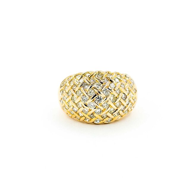 Ring 1.00ctw Round Dimonds Cross Hatched 18ky sz5.75 224120002