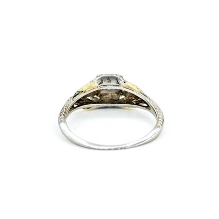 Ring Vintage Mid-Century Filigree .12ct Round Diamond 18ktt sz6.5 124110751