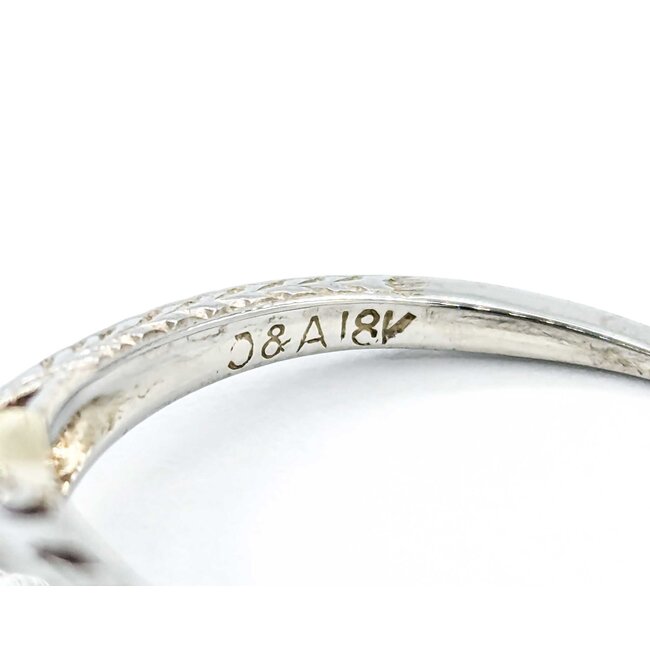 Ring Vintage Mid-Century Filigree .12ct Round Diamond 18ktt sz6.5 124110751