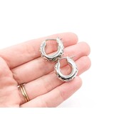  Earrings Huggies Floral Pattern 19.5x9.5mm 18kw 224114302