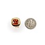 Earrings 6.6ctw Synthetic Orange Sapphire .5x.5"mm 14ky 124114150