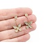 Earrings .50ctw Round Diamonds Butterfly Dangle 1x.4" 14ky 124114015
