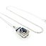 Pendant .20ctw Round Diamonds 1.2ctw Blue Sapphire .75x.33" 14kw 18" 124111256