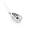 Pendant .20ctw Round Diamonds 1.2ctw Blue Sapphire .75x.33" 14kw 18" 124111256