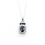 Pendant .20ctw Round Diamonds 1.2ctw Blue Sapphire .75x.33" 14kw 18" 124111256