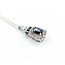 Pendant .20ctw Round Diamonds 1.2ctw Blue Sapphire .75x.33" 14kw 18" 124111256