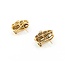 Earrings Channel Set 1.00ctw Baguette Diamonds Omega Back 18.5x9.5mm 10ky 224114018