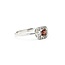 Ring .09ctw Round Diamonds .13ct Garnet 10kw sz7 124110156