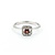 Ring .09ctw Round Diamonds .13ct Garnet 10kw sz7 124110156