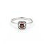 Ring .09ctw Round Diamonds .13ct Garnet 10kw sz7 124110156
