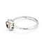 Ring .09ctw Round Diamonds .13ct Garnet 10kw sz7 124110156