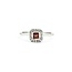 Ring .09ctw Round Diamonds .13ct Garnet 10kw sz7 124110156