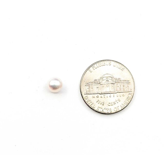 Earrings Stud 6mm Round Pearl 14kw 224114162