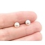 Earrings Stud 6mm Round Pearl 14kw 224114162