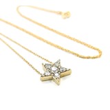  Necklace Diamond Fashion .50ctw Round Diamonds Star 10ky 16" 0.8mm 124112005