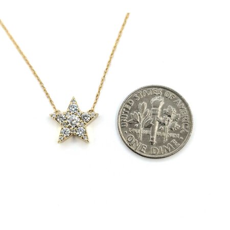 Necklace Diamond Fashion .50ctw Round Diamonds Star 10ky 16" 0.8mm 124112005