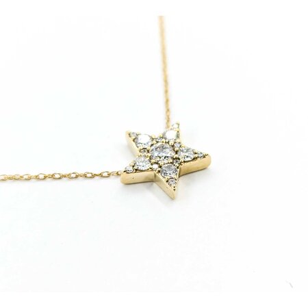 Necklace Diamond Fashion .50ctw Round Diamonds Star 10ky 16" 0.8mm 124112005