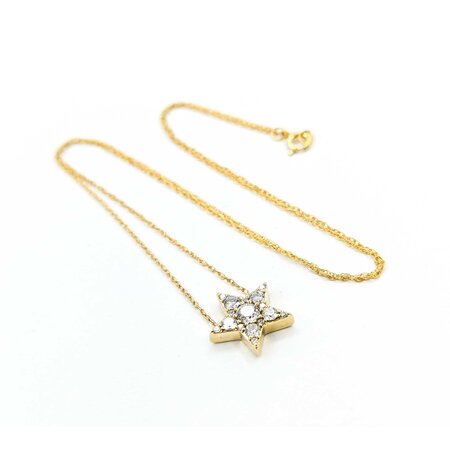 Necklace Diamond Fashion .50ctw Round Diamonds Star 10ky 16" 0.8mm 124112005