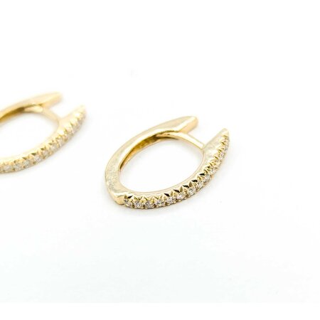 Earrings .25ctw Round Diamonds 18x2mm 14ky 124114011