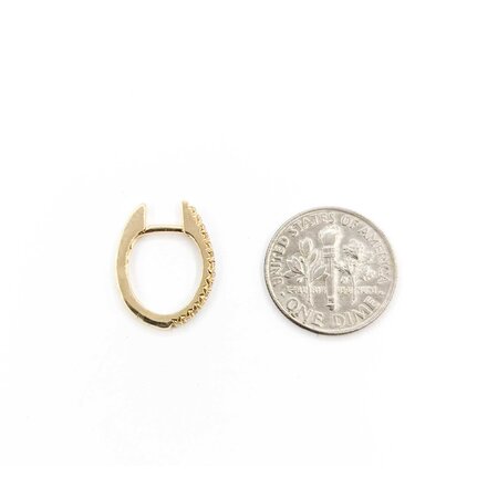 Earrings .25ctw Round Diamonds 18x2mm 14ky 124114011