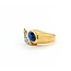Ring Textured .08ctw Single Cut Diamonds 8x6mm Star Sapphire 14ky 224120183