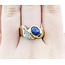 Ring Textured .08ctw Single Cut Diamonds 8x6mm Star Sapphire 14ky 224120183